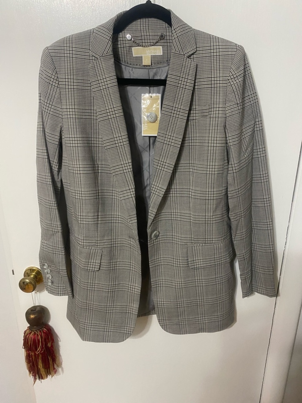 Michael Kors Gray Glen Plaid Women's Blazer